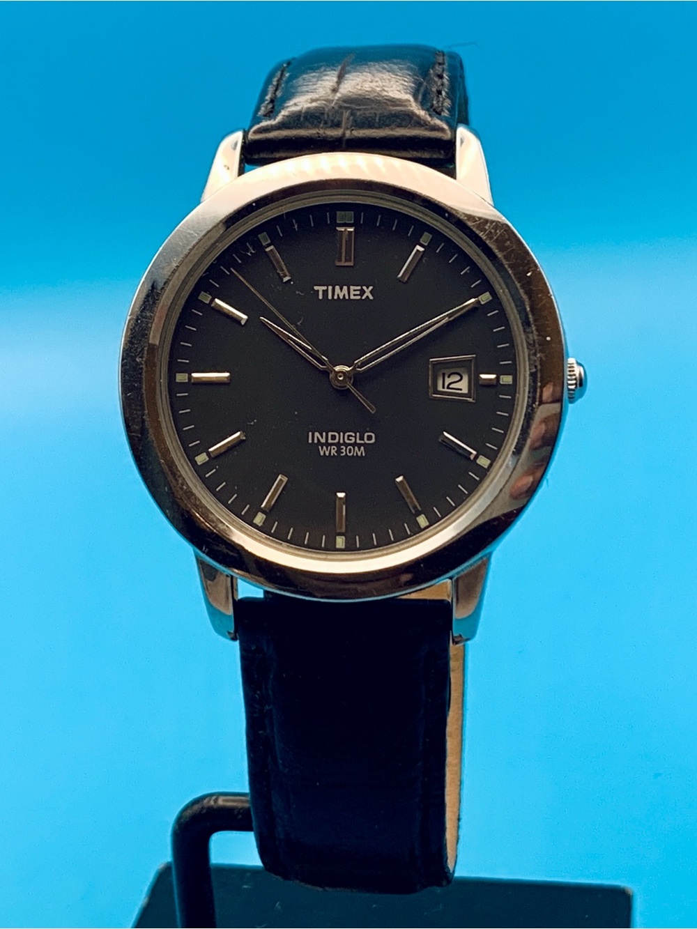 TIMEX T21752 Men’s 2008 Classic Quartz Wristwatch Indiglo Date Works New Battery